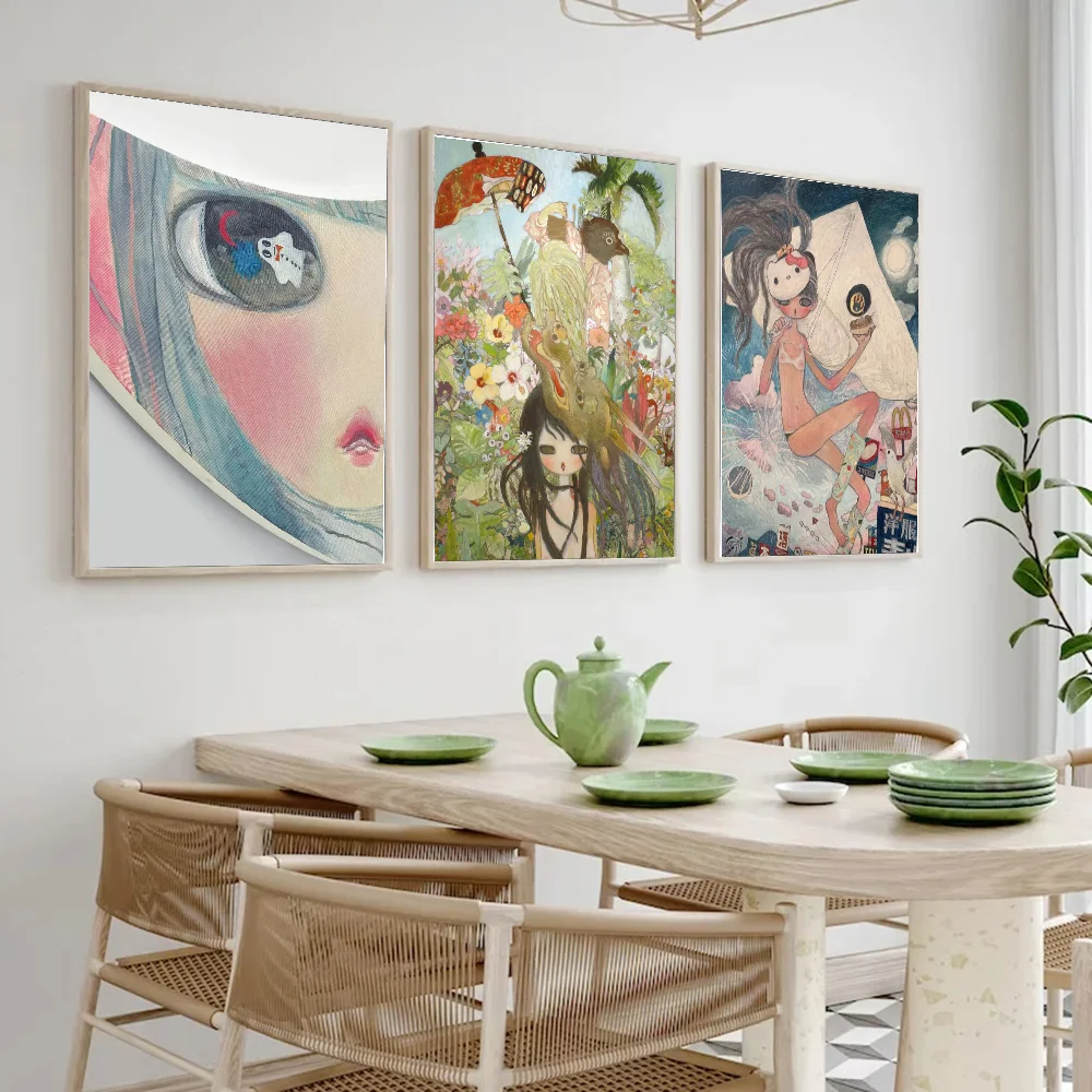 Aya Takano Art Poster Kraft Club Bar Paper Vintage Poster Wall Art Painting Bedroom Study Stickers