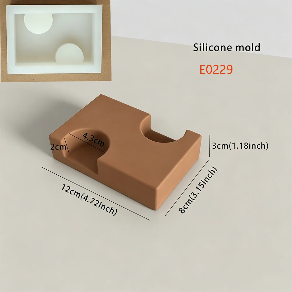 2-Cavity Tealight Candle Holder Silicone Mold Reusable Durable Craft Tool for Home Decor Table Centerpiece DIY