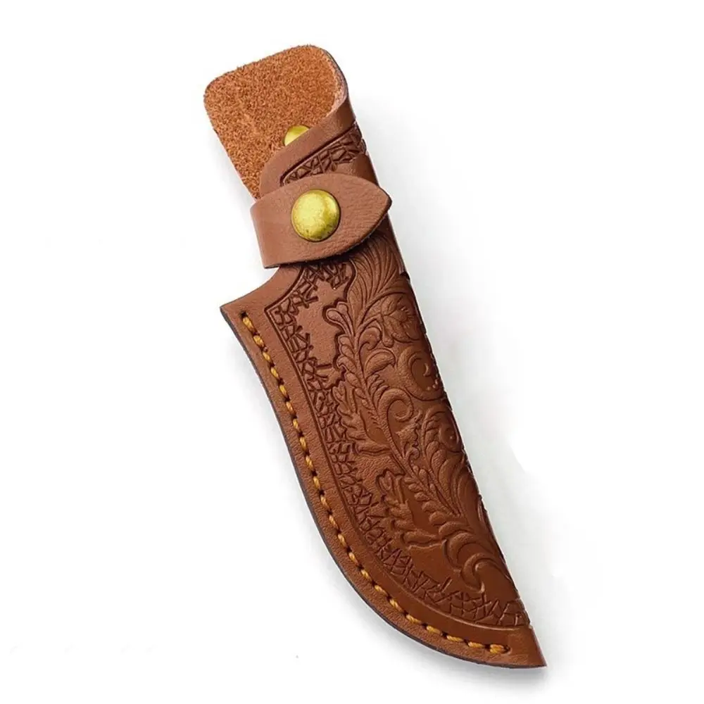 New Multi-function Knife Sheath Brown 18cm Leather Sheath Knife Protective Cover Outdoor Tool