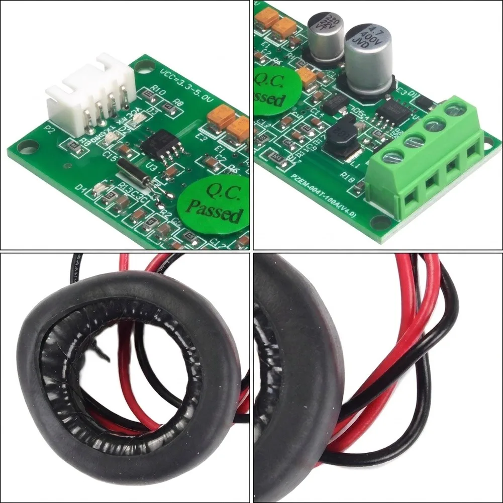 004T 100A Single-Phase Power Monitoring Module for AC Voltage 80-260V Current 10A-100A with Serial Port and Protocol