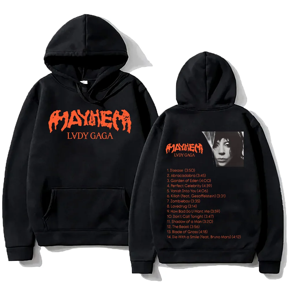 Lady Gaga Mayhem Truien 2025, Nieuwe Album Mode Mannen Vrouwen Hoodies Vrouwen Mannen Retro Harajuku Sweatshirt Herfst Y2K Kleding Hoody