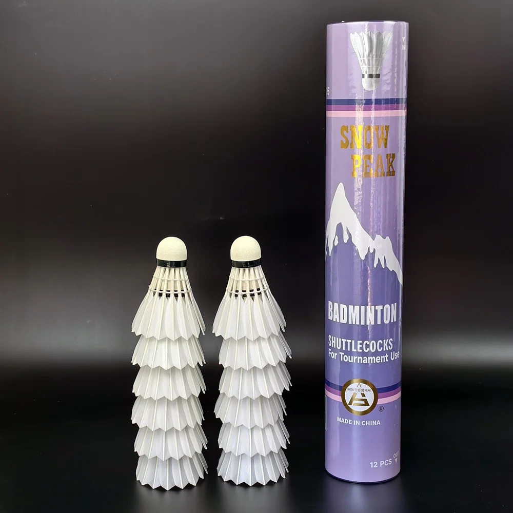 

Durable Cigu Duck Feather Best Selling Custom OEM Badminton Shuttlecock SNOWPEAK SP-05 Factory Wholesale for Tournament Play