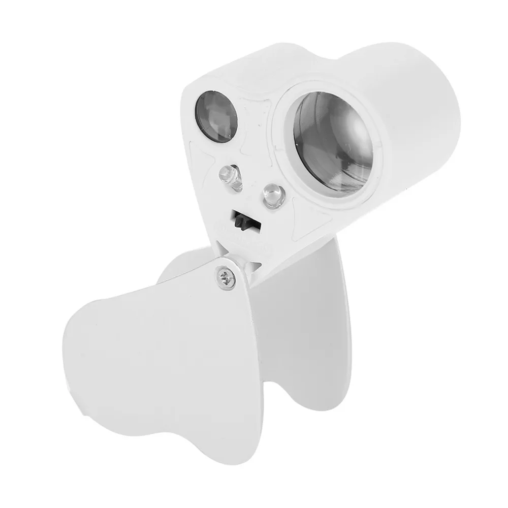30X/60X Magnification Portable Magnifier LED Illuminated Dual Lens Pocket Magnifier Folding Design Double Lens Magnifier