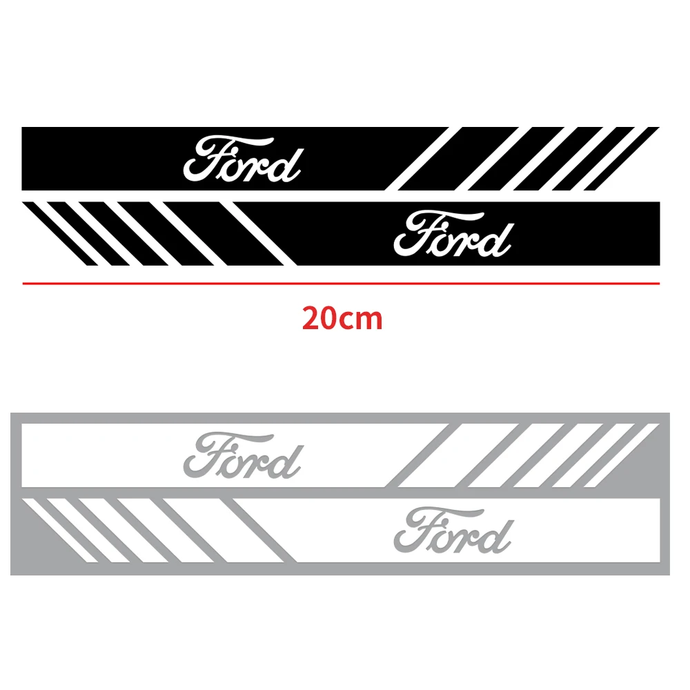 2PCS Vinyl Car Rearview Mirror Sticker Auto Side Body Stripe Decal Decoration For Ford Ranger Focus Kuga Mustang S-MAX Transit