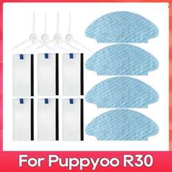 Fit for ( Puppyoo R30 ) Side Brush Hepa Filter Mop Pad Robot Vacuum Cleaner Replacement Spare Parts