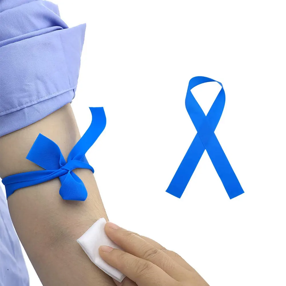 Torniquetes Elásticos Descartáveis TPE, Torniquetes Sem Látex, Primeiros Socorros para Esportes ao Ar Livre, 2 Rolos