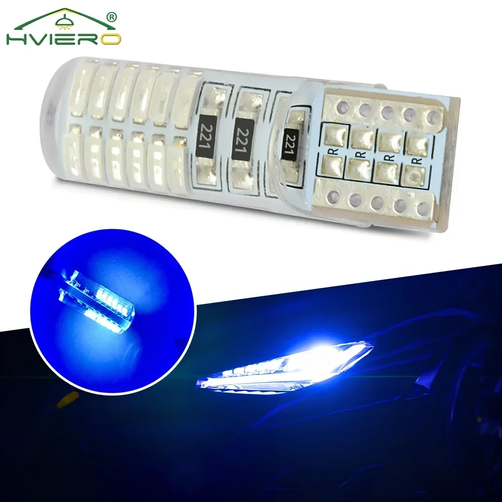 10X Led Bulb 24SMD Styling Auto LED 194 COB Reading Light Side Wedge License Plate Tail Signal Parking Lamp HeadLight Waterproof