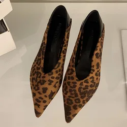 2024 Autumn Women Flat Shoes Fashion Shallow Slip On Ladies Elegant Boat Shoes Pointed Toe Soft Flat Heel Ballerinas Shoes New