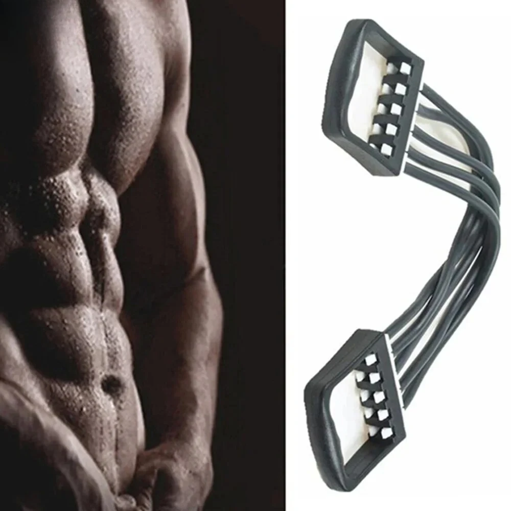 New Full Body Workout Set Chest Expander with 5 Removable Resistance Bands for Pilates, Push Ups, Muscle Training - Strengthen