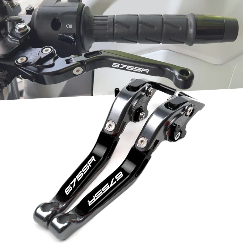 

Motorcycle Accessories Folding Extendable Brake Clutch Levers For 675SR 675SR-R 675 SR SRR 2024 2025