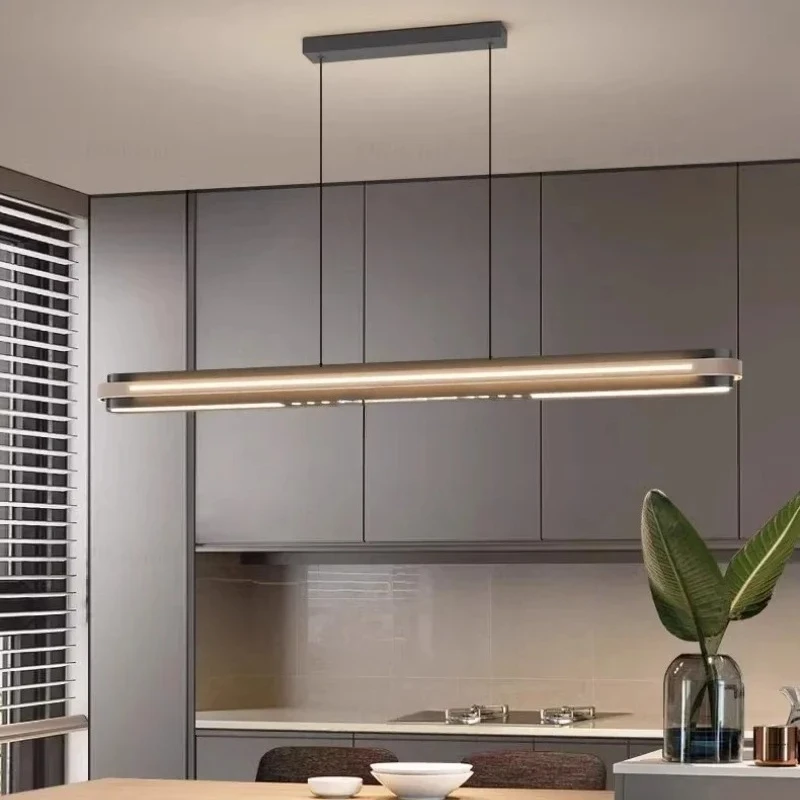 Modern Minimalist Pendant Light Eye Protection Restaurant LED Pendant Light Nordic Strip Design Bar Desk Lamp