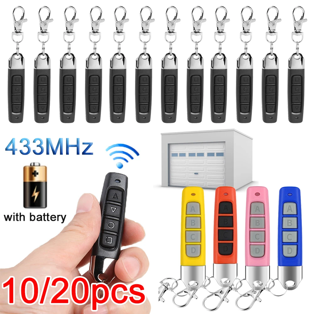 433MHZ Remote Control Garage Gate Door Opener Remote Control Duplicator Clone Learning Rolling Code Car Key 50-150m induction