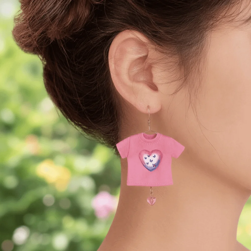 Creative Hanger Earrings Dangle Unique Dangle Stud Earrings Handmade Minimalist Hanger Shape Drop Studs Earring