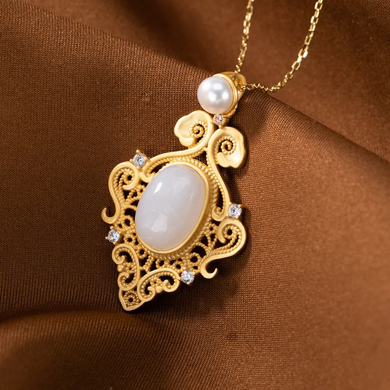 Natural Jade Pendant Necklace Gifts for Women Lucky Amulet Real Jewelry Luxury Fashion Accessories Stone Designer