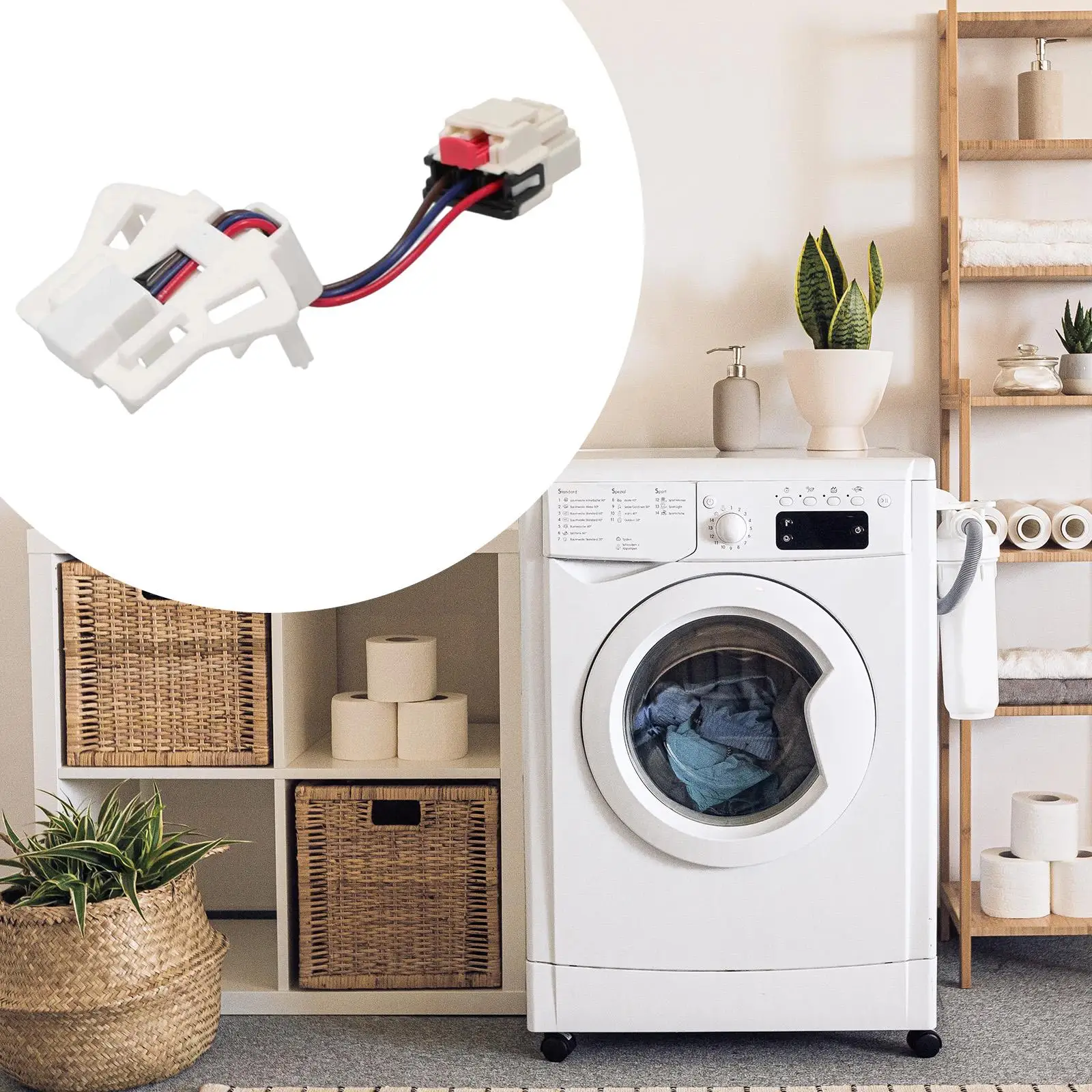 أجزاء غسالة استشعار سرعة غسالة الملابس، خفيفة الوزن، الجزء العالي المستقر WH03x32158 WH12x26330