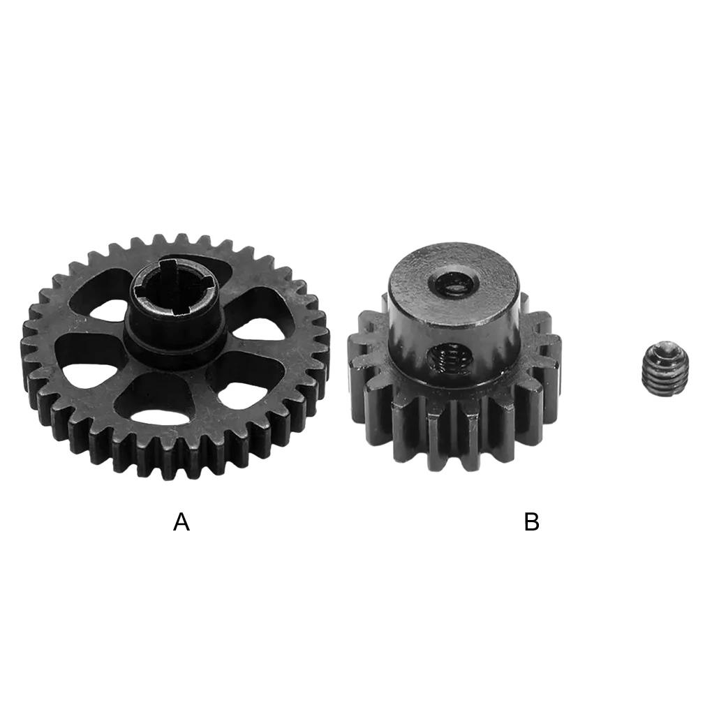 38T Metal Diff Main Gear 17T Motor Pinion Gear For 1/18 Wltoys A949 RC Car Metal Diff Main Gear 17T Motor Pinion Gear