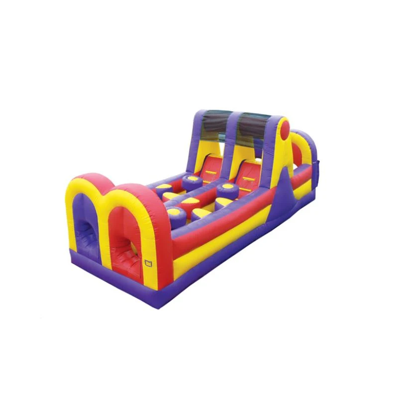 Inflatable Racing Obstacle Course Colorful Pop Design Inflatable Castle Bounce House Slide