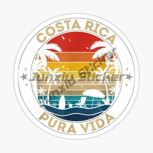 Креативная наклейка Pura Vida, наклейка на окно, искусственное стекло, для мотоцикла, грузовика, велосипеда, фургона, шлема, гоночного автомобиля, для внедорожника, ПВХ