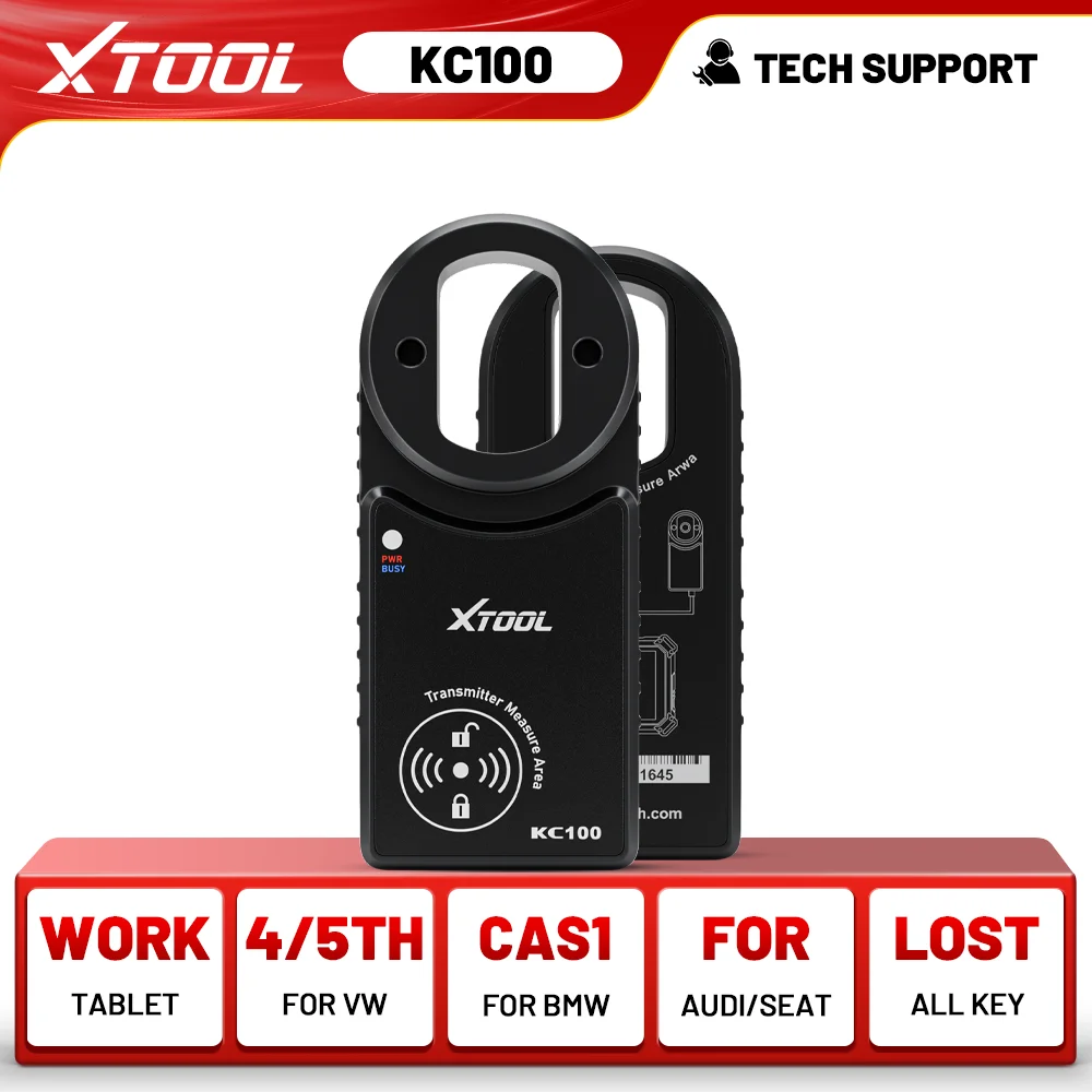 XTOOL KC100 Key Programmer Read Pin code Key Add Key Lost Work With Car Scanner X100 PADS IP616 D7 D8S D9S IP919 PRO