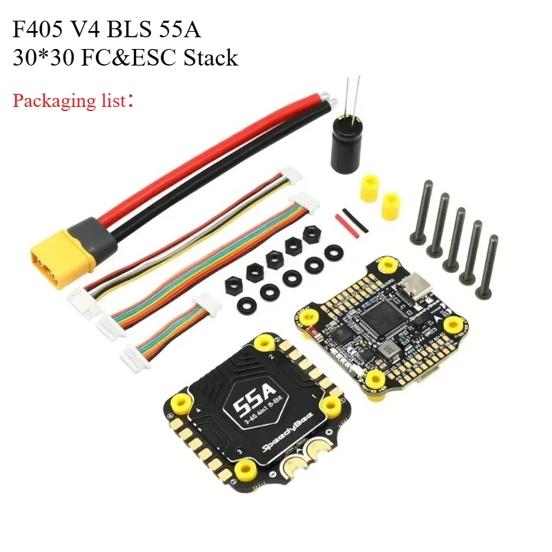 

SpeedyBee F405 V4 Stack BLS 55A 4-в-1 ESC и FC 30x30 RC Betaflight Configure Bluetooth для 3-6S FPV 5-8-дюймовой рамы Детали дрона