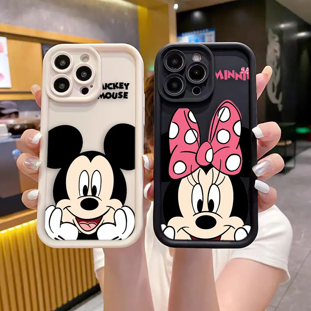 Cartoon Cute Mickey Mouse Phone Case For VIVO Y15S Y17 Y19 Y20 Y21 Y22S Y27 Y28 Y35 Y36 Y50 Y51 Y72 Y75 Y76 Y77 Y78 4G 5G Case