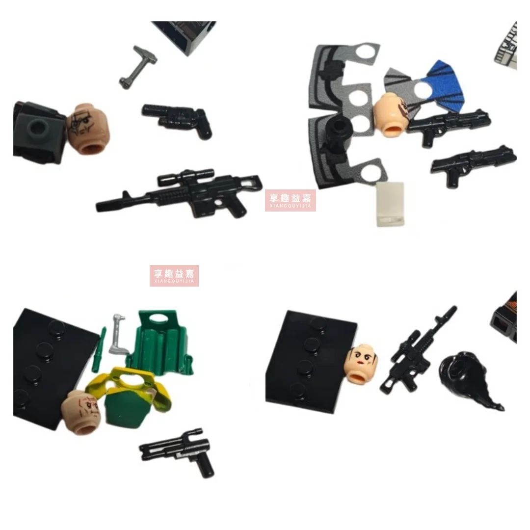 WM6081 MOC Modelo de Blocos de Montar Militar Espacial, Boneco de Ação de Personagem de Filme, Brinquedo Colecionável, Presente de Feriado Infantil