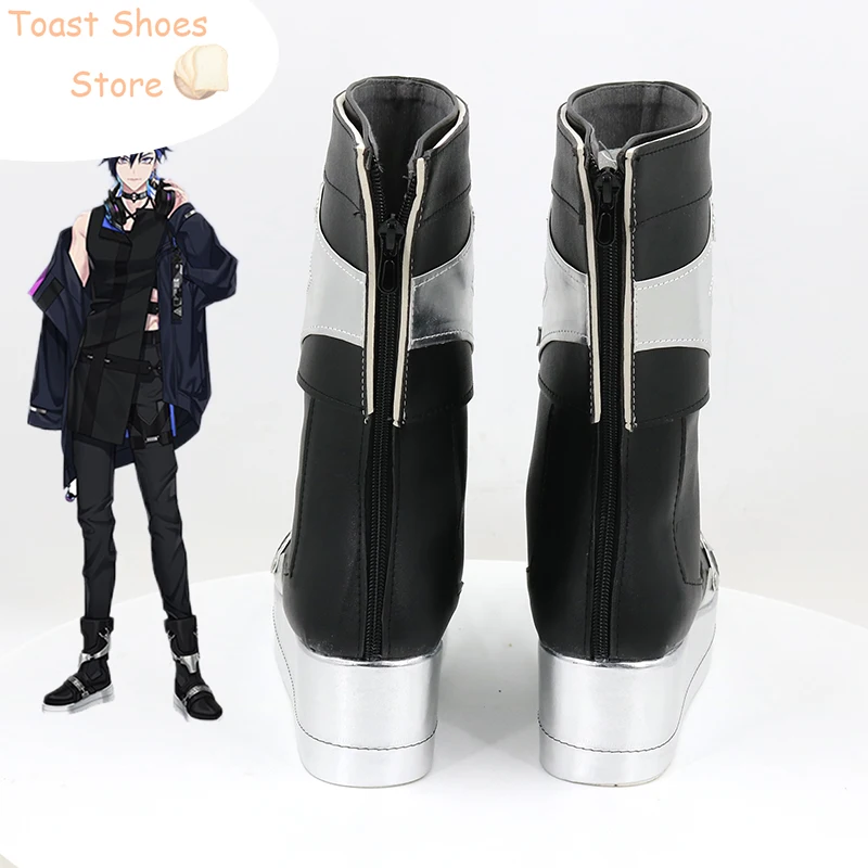 Yugo Asuma Cosplay Schuhe Halloween Karneval Stiefel Pu Lederschuhe Vtuber Cosplay Requisiten Kostüm Requisite