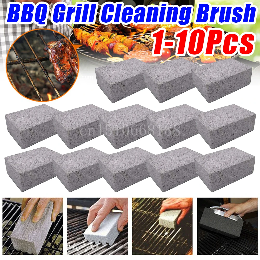 1-10Pcs Stain Grease Cleaner Grill Cleaning Bricks Grill Cleaning Stone Grill Grill Grill Tools Kitchen Cleaning Gadgets