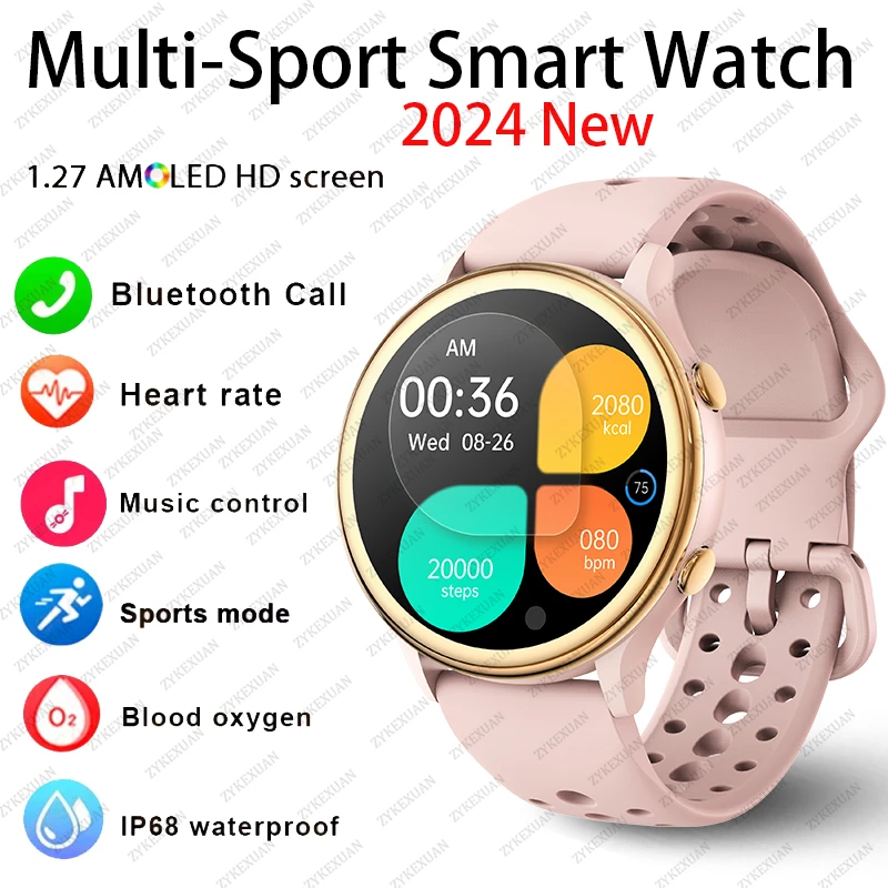 

For Xiaomi New Smart Watch Men Women Heart Rate Blood oxygen 100+ Sports Modes Fitness Tracker Bluetooth Call Smartwatch Man