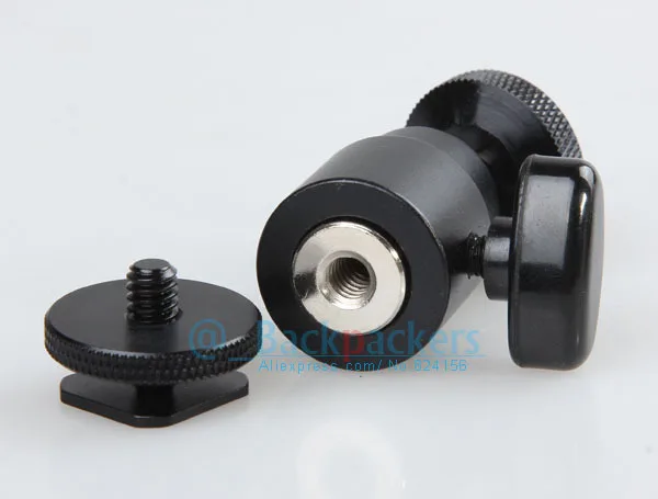 

10pcs Mini Tripod Ball Head ballhead for digital camera Hot shoe to 1/4 Screw mount flash light stand