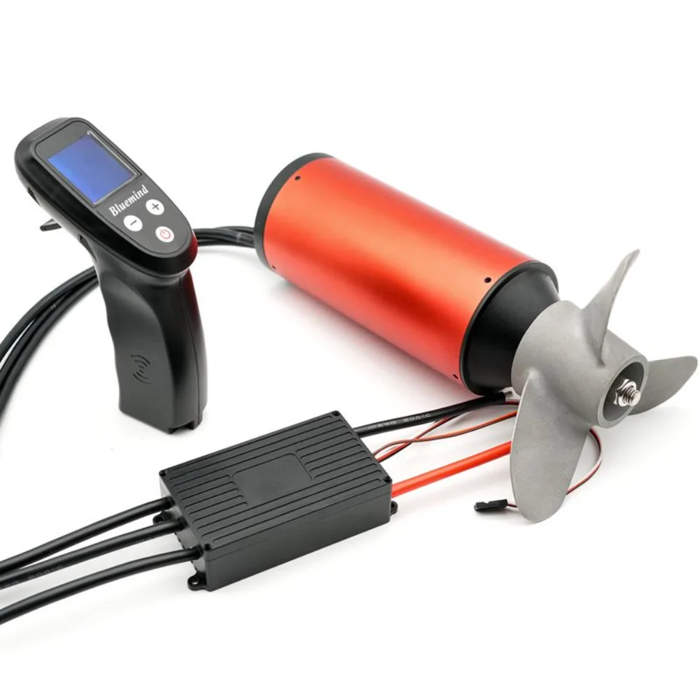 52kg thrust efoil electric propulsion System IP68 Waterproof 70141 bldc Motor +75V 180A ESC +LCD GPS RC remote+CNC  propeller