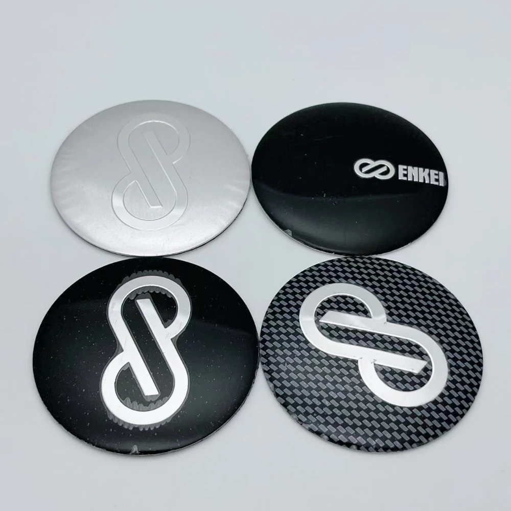 4pcs 45mm 56mm ENKEI Racing Logo Emblem Car Stickers Car Wheel Center Caps Badge Rim HubCaps Cover Hub Cap Styling Accessories
