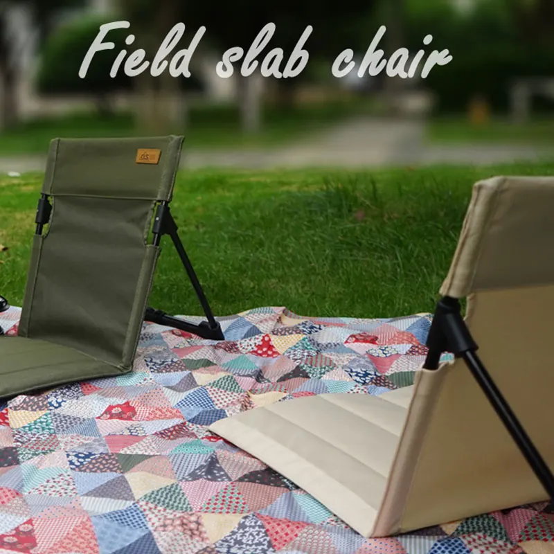 Foldable Camping Chair Outdoor Garden Park Single Lazy Chair Backrest Cushion Picnic Camping Folding Back Chair Beach Chairs