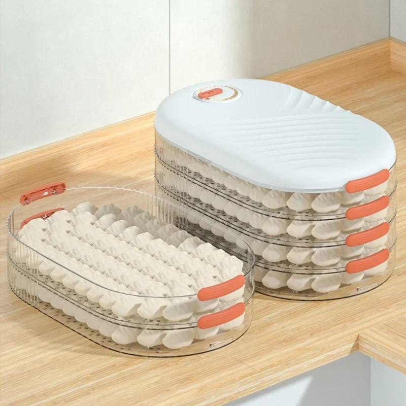 Dumpling Storage Box Multilayer Frozen Container Food-Grade Keep Fresh Storage Box Kitchen&Refrigerator Food Preservation Box