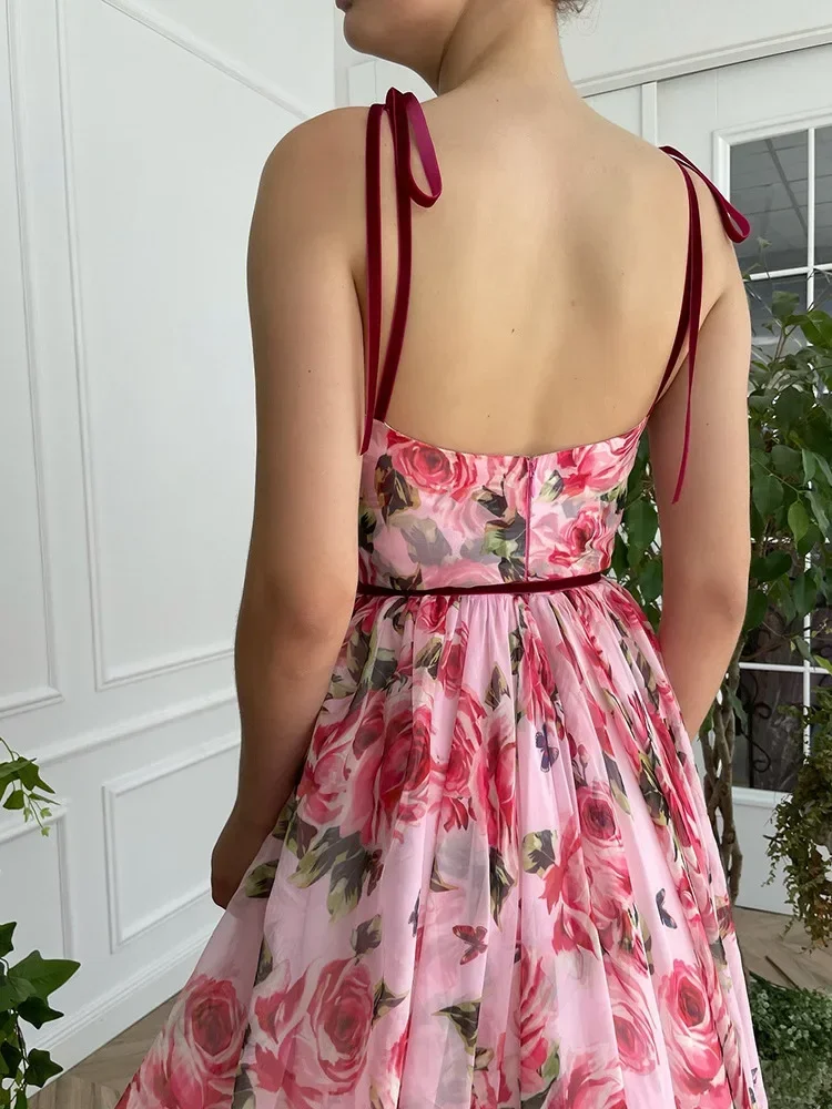 Elegante Diepe V-hals Vrouwelijke Dans Buik Jurken Latin Vrouwen Backless Kostuum Jurk Modellen Jazz Split Straat Bloemen Muziek Stedelijk