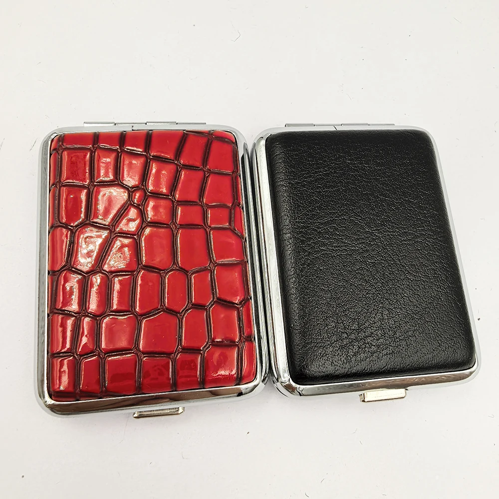 حافظة صندوق مطابقة معدنية مع مكان لاصق، قابلة لإعادة الاستخدام، زر واحد للتخييم في الهواء الطلق، حقيبة تخزين محمولة لعصا الثقاب #5