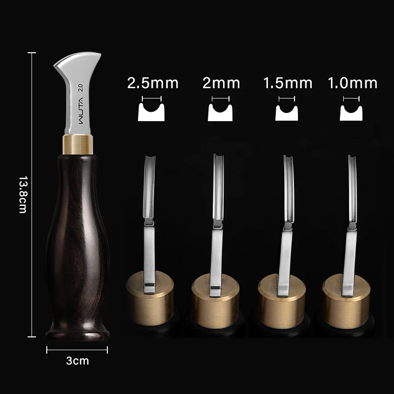 WUTA 1PC High Quality Professional Leather Craft diy Tools Edge Creaser Stainless Steel Edge Decorate Line Leathercraft Tools