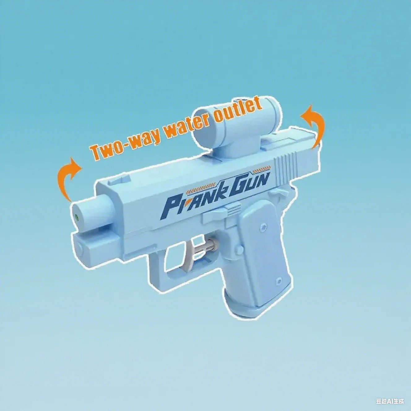 Prank Waterpistool Niet-elektrisch pistool Hogedruk Dubbelzijdig Volautomatisch schieten Water Strand Speelgoedpistool voor kinderen Kinderen Volwassen