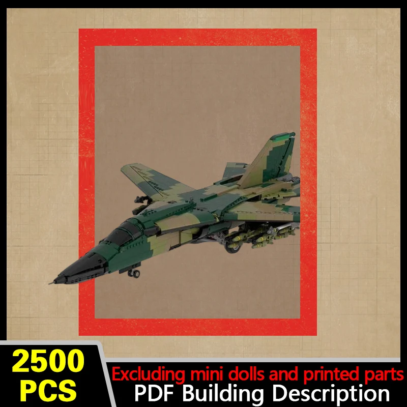 F-111 Fighter-Bomber Model MOC Building Bricks War Equipment Modular Technology Gifts Holiday Assemble Children Toys Suit