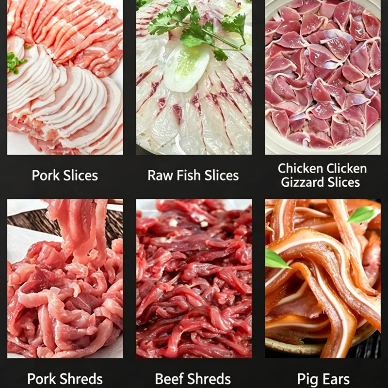 Meat Slicer Commercial Automatic Cutting Machine Slice Dicing Machine Meat Grinder Cutting Machine Small Desktop