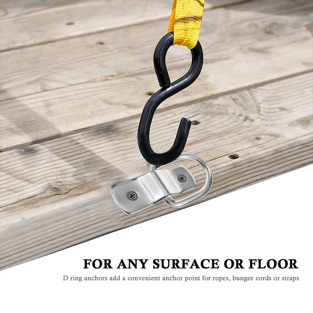 

8 Pcs Fixed Small Pull Ring Lashing for Truck Carbon Steel Anchors Hook Tie Down Heavy Duty Floor Mount