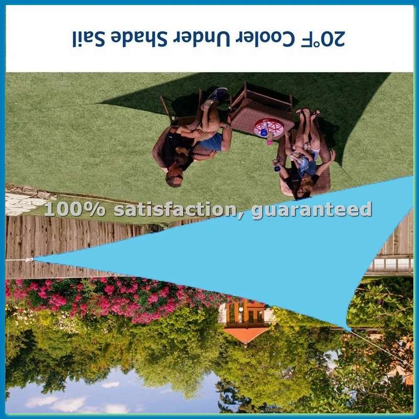 

Водонепроницаемый трехугольный тент-навес 3x3x3 м для сада и патио, зеленый, A10G