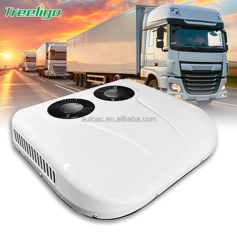 

Ar Condicionado Electric 12 Volt AC System Rooftop Vehicle Engineering Automatic 12V Parking Air Conditioner For Trucks Climate