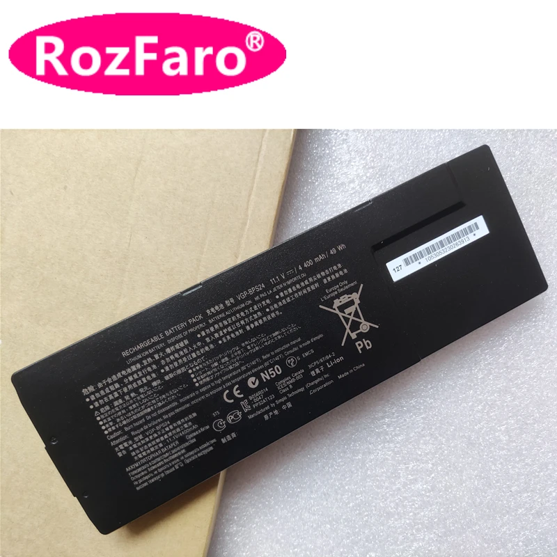 

RozFaro For Sony Vaio VPC-SB11FXB VPC-SB11FXP SB190S SVS13113FW SVS13A1Y9E SVS13A25PG SVS13A26PGB SVS15115FGB Battery VGP-BPS24