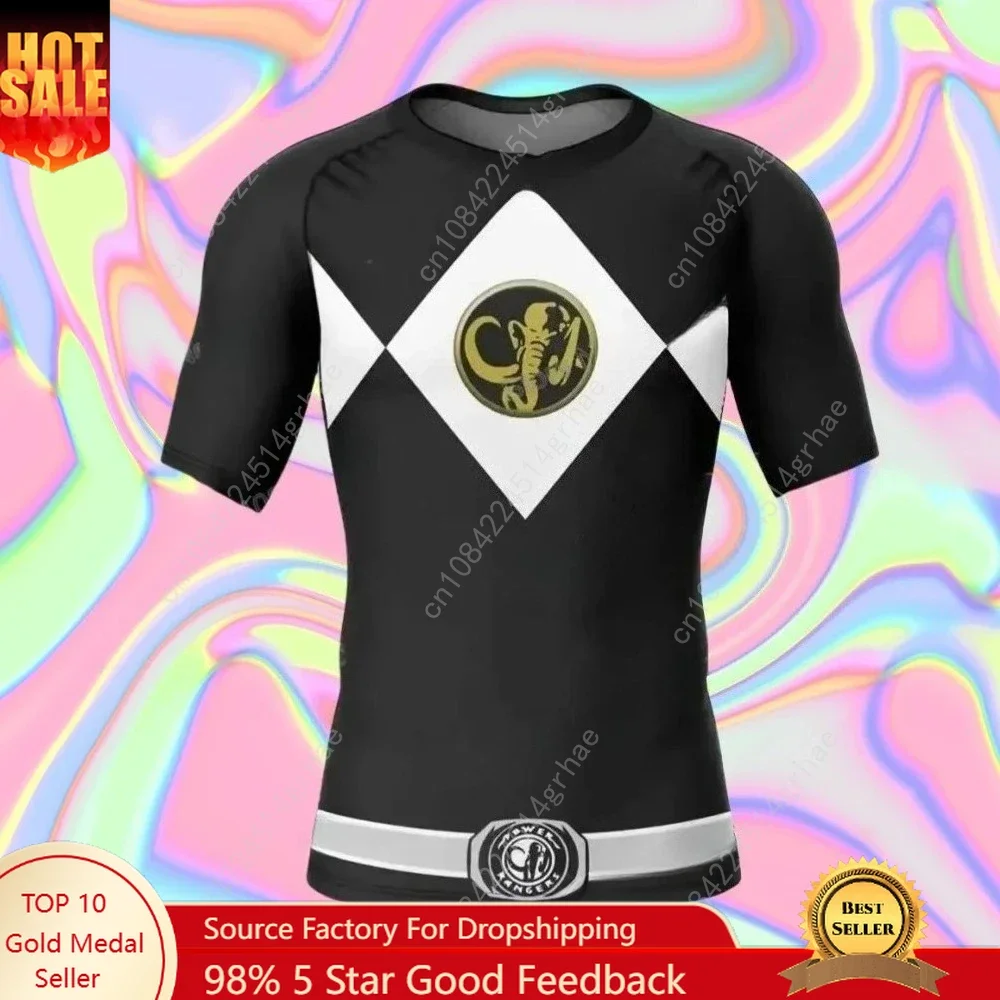 

2025 Summer Boxing MMA New Sporty Fashionable and Breathable Men's Short-sleeved Round-neck T-shirt Fitness Sportswear