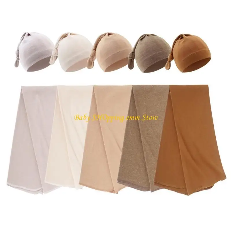 23GD Baby Blanket Caps مجموعة من القماش القابل للتنفس لف وقبعة لحاف الطفل تلقي بطانية قوية حمام امتصاص