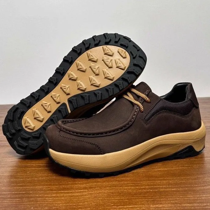 

Модные мужские кожаные туфли из микрофибры с толстой подошвой, универсальные, удобные, повседневные, кроссовки, рабочая обувь для безопасности