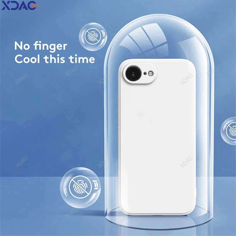 Apple iPhone 16E 5G 소프트 액체 실리콘 클래식 단순 사각형 내부 몰려 고품... - 3