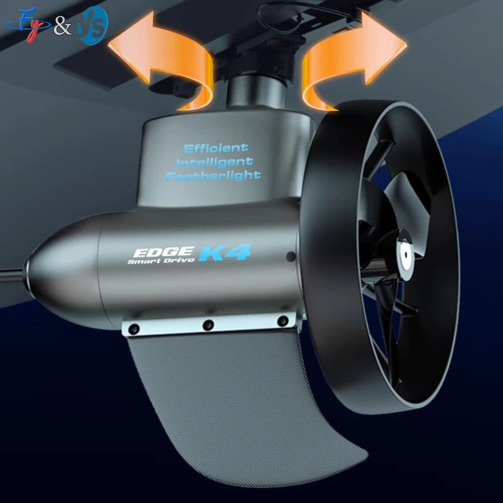 

Smart Drive Electric Kayak Trolling Motor with Wireless Remote Control, Brushless Underwater Thruster for Fishing and Surfing