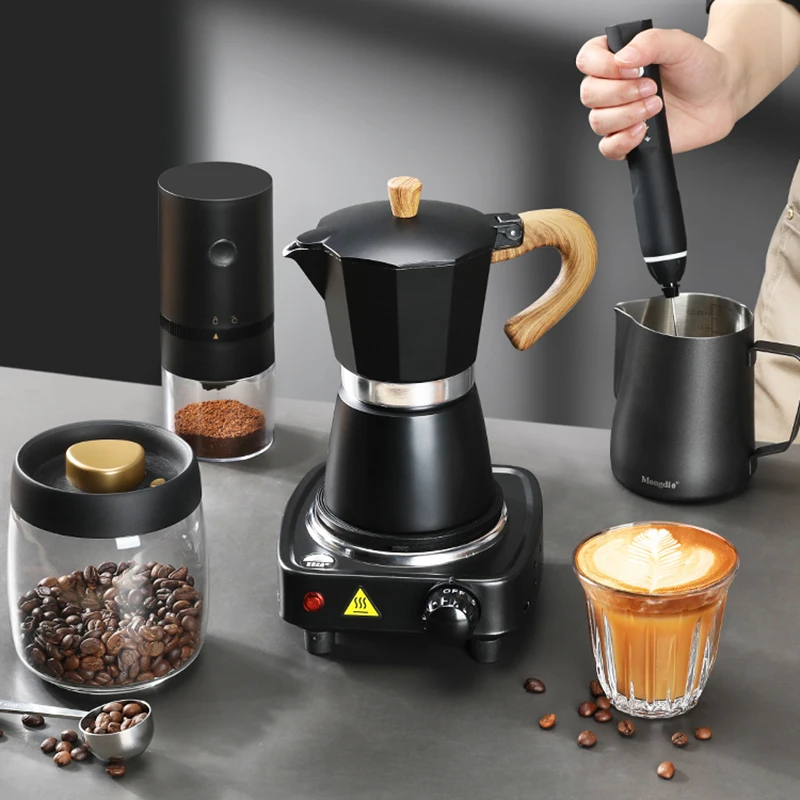 Household coffee maker, hand grinding coffee machine set, hand washing, concentrated extraction pot, coffee appliance